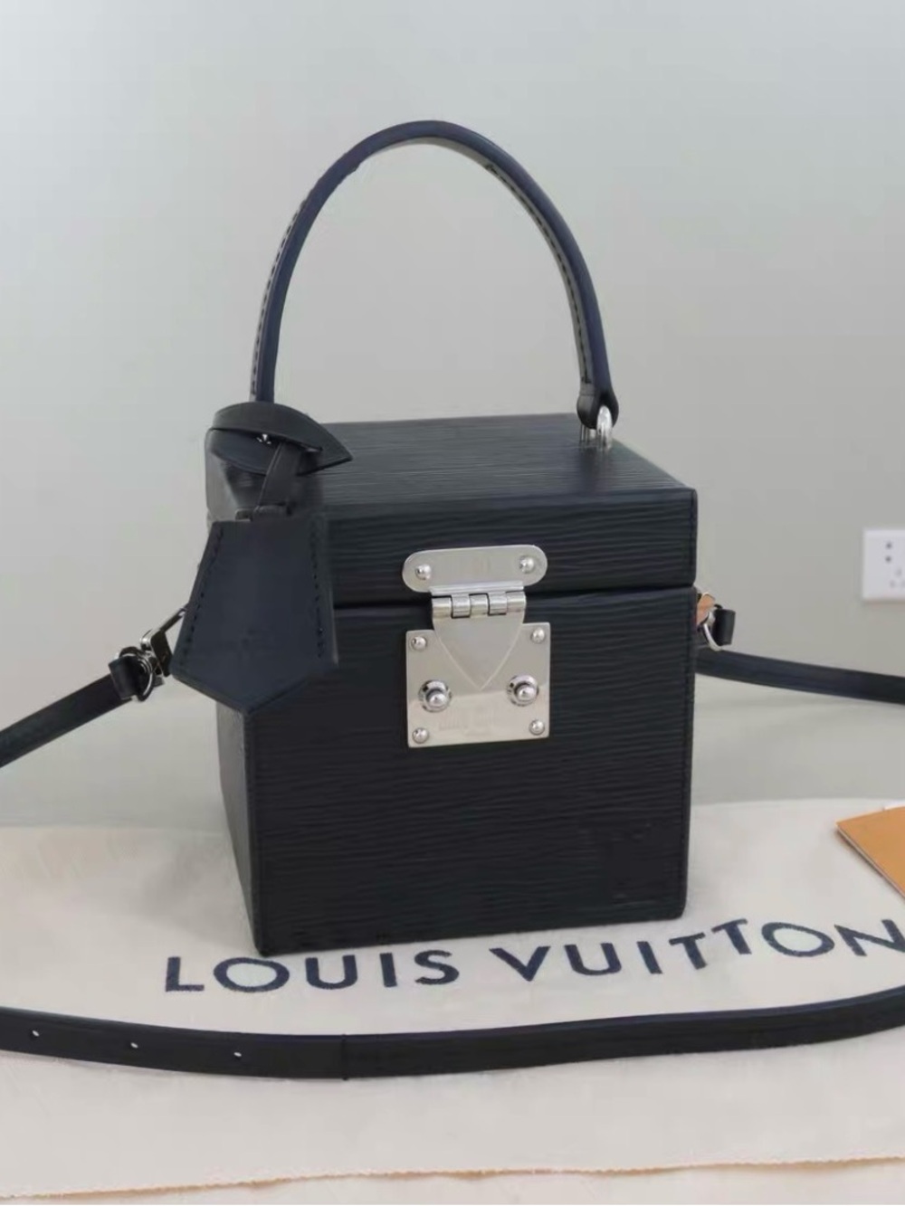 Louis Vuitton Black Epi Mini Vanity Box Bag